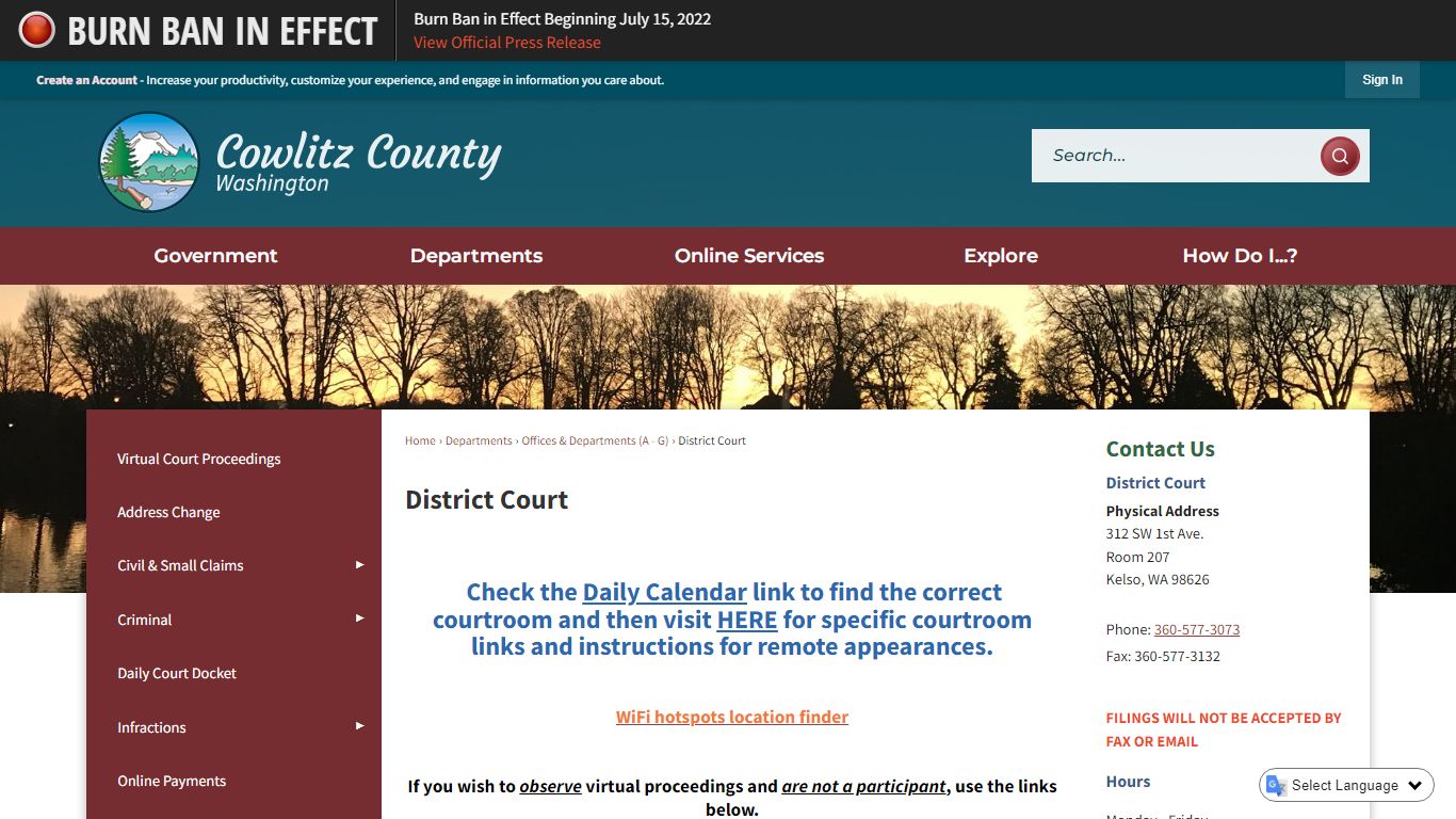 District Court | Cowlitz County, WA - Official Website